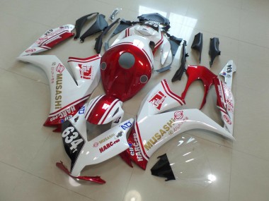 634 Blanc & Rouge 2012-2016 Honda CBR1000RR Carénage Moto