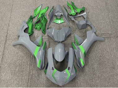Accents Gris & Verts Nardo 2015-2019 Yamaha R1 Carénage Moto