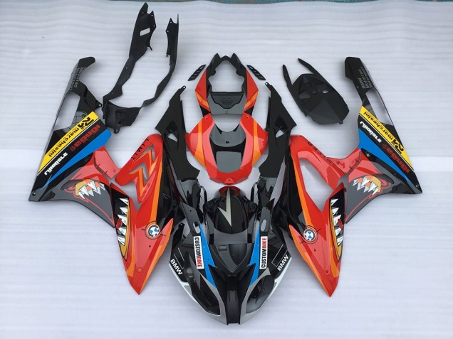Alien Bleu & Blanc 2009-2014 BMW S1000RR Carénage Moto Alien Bleu & Blanc 2009-2014 BMW S1000RR Carénage Moto