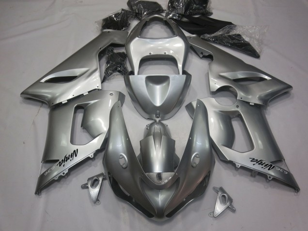 Argent 2005-2006 Kawasaki ZX6R Carénage Moto Argent 2005-2006 Kawasaki ZX6R Carénage Moto