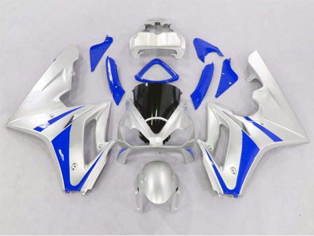 Argent & Bleu 2006-2008 Triumph Daytona 675 Carénage Moto Argent & Bleu 2006-2008 Triumph Daytona 675 Carénage Moto