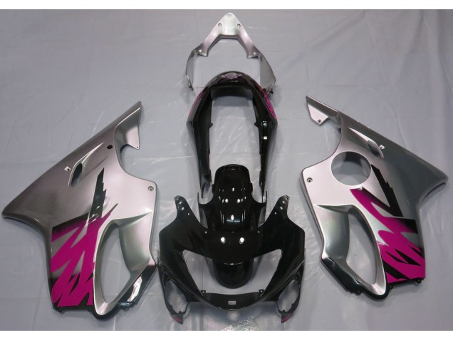 Argent Brillant & Rose 1999-2000 Honda CBR600 F4 Carénage Moto Argent Brillant & Rose 1999-2000 Honda CBR600 F4 Carénage Moto