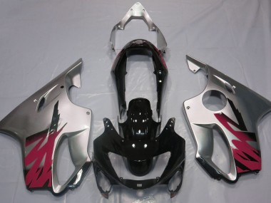 Argent Brillant & Rouge 1999-2000 Honda CBR600 F4 Carénage Moto