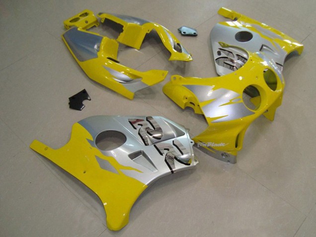 Argent Jaune 1990-1998 Honda CBR250RR Carénage Moto Argent Jaune 1990-1998 Honda CBR250RR Carénage Moto