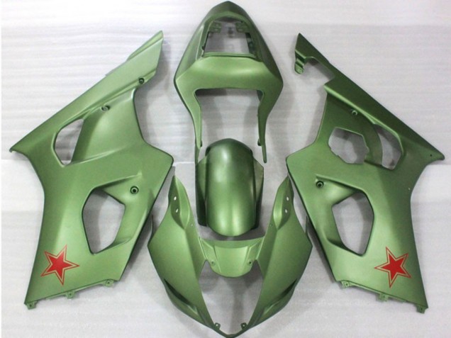 Armée Verte 2003-2004 Suzuki GSXR 1000 Carénage Moto Armée Verte 2003-2004 Suzuki GSXR 1000 Carénage Moto