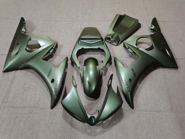 Armée Verte 2003-2004 Yamaha R6 Carénage Moto Armée Verte 2003-2004 Yamaha R6 Carénage Moto