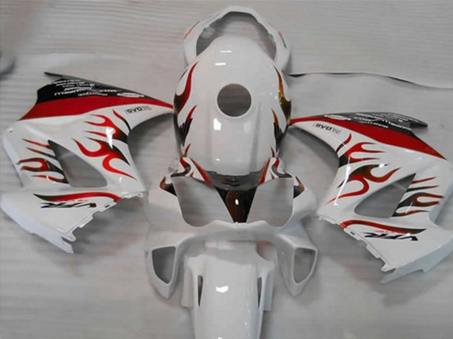 Bianco Rosso Fiamma 2002-2012 Honda VFR800 Carénage Moto Bianco Rosso Fiamma 2002-2012 Honda VFR800 Carénage Moto