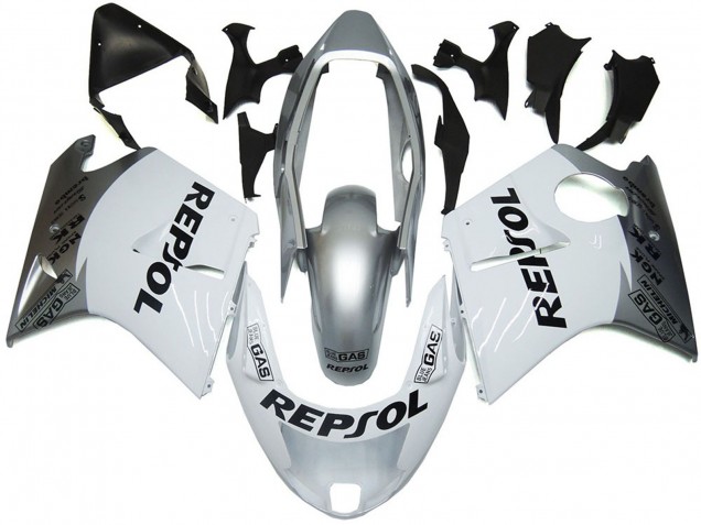 Blanc Argenté Repsol 1996-2007 Honda CBR1100XX Carénage Moto Blanc Argenté Repsol 1996-2007 Honda CBR1100XX Carénage Moto