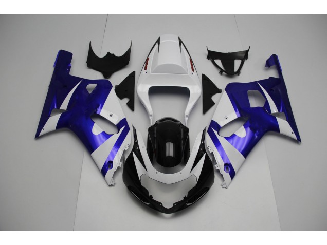 Blanc & Bleu 2001-2003 Suzuki GSXR 600-750 Carénage Moto Blanc & Bleu 2001-2003 Suzuki GSXR 600-750 Carénage Moto