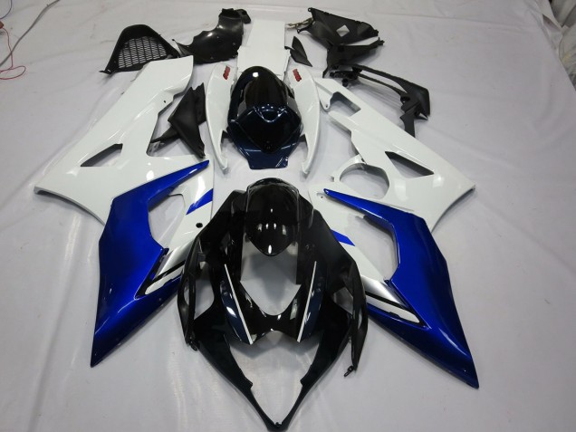 Blanc & Bleu 2005-2006 Suzuki GSXR 1000 Carénage Moto Blanc & Bleu 2005-2006 Suzuki GSXR 1000 Carénage Moto