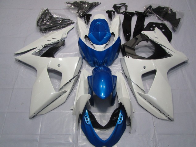 Blanc & Bleu 2009-2016 Suzuki GSXR 1000 Carénage Moto Blanc & Bleu 2009-2016 Suzuki GSXR 1000 Carénage Moto