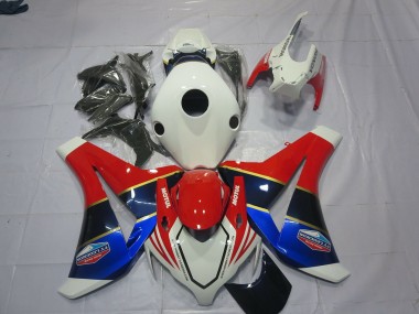 Blanc Bleu & Rouge 2008-2011 Honda CBR1000RR Carénage Moto