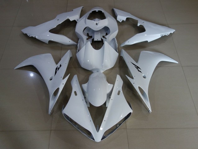 Blanc Brillant 2004-2006 Yamaha R1 Carénage Moto Blanc Brillant 2004-2006 Yamaha R1 Carénage Moto