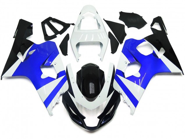 Blanc Brillant & Bleu Brillant 2004-2005 Suzuki GSXR 600-750 Carénage Moto Blanc Brillant & Bleu Brillant 2004-2005 Suzuki GSXR 600-750 Carénage Moto