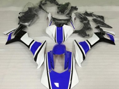 Blanc Brillant Bleu & Noir 2015-2019 Yamaha R1 Carénage Moto