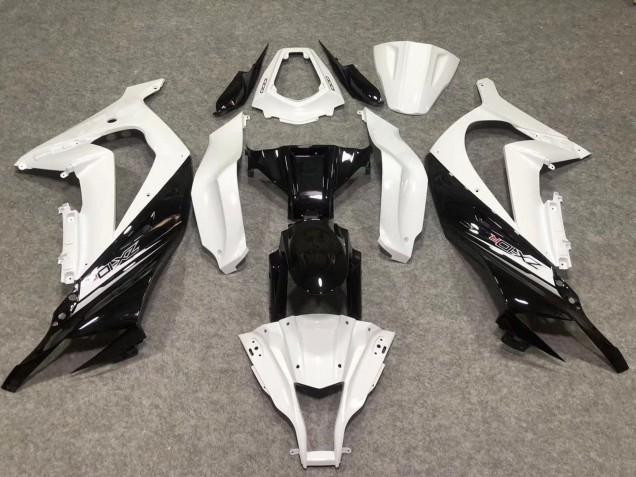 Blanc Brillant / Noir 2011-2015 Kawasaki ZX10R Carénage Moto Blanc Brillant / Noir 2011-2015 Kawasaki ZX10R Carénage Moto