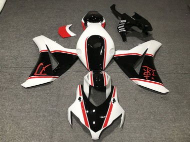 Blanc Brillant Rouge & Noir 2008-2011 Honda CBR1000RR Carénage Moto