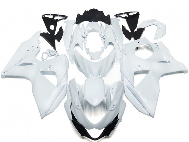 Blanc Brillant Uni 2009-2016 Suzuki GSXR 1000 Carénage Moto Blanc Brillant Uni 2009-2016 Suzuki GSXR 1000 Carénage Moto