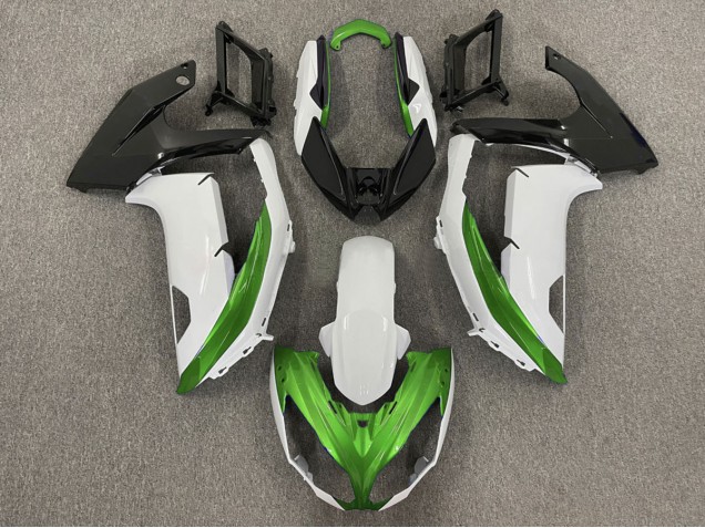 Blanc Brillant & Vert 2012-2016 Kawasaki Ninja 650R Carénage Moto Blanc Brillant & Vert 2012-2016 Kawasaki Ninja 650R Carénage Moto
