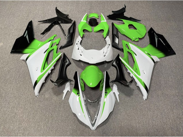Blanc Brillant & Vert 2013-2016 Triumph Daytona 675 Carénage Moto Blanc Brillant & Vert 2013-2016 Triumph Daytona 675 Carénage Moto