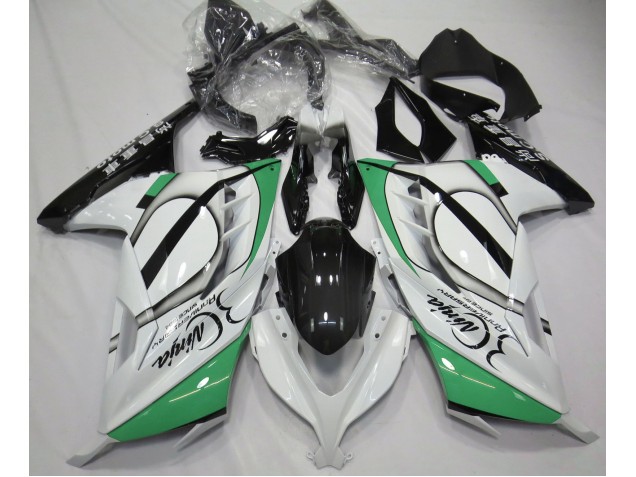 Blanc Brillant & Vert 2013-2018 Kawasaki Ninja 300 Carénage Moto Blanc Brillant & Vert 2013-2018 Kawasaki Ninja 300 Carénage Moto