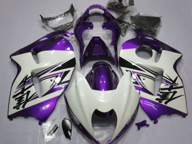 Blanc Brillant & Violet 1997-2007 Suzuki GSXR 1300 Carénage Moto