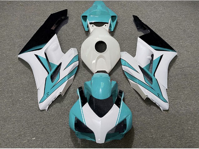 Blanc Cyan & Noir Brillant 2004-2005 Honda CBR1000RR Carénage Moto Blanc Cyan & Noir Brillant 2004-2005 Honda CBR1000RR Carénage Moto