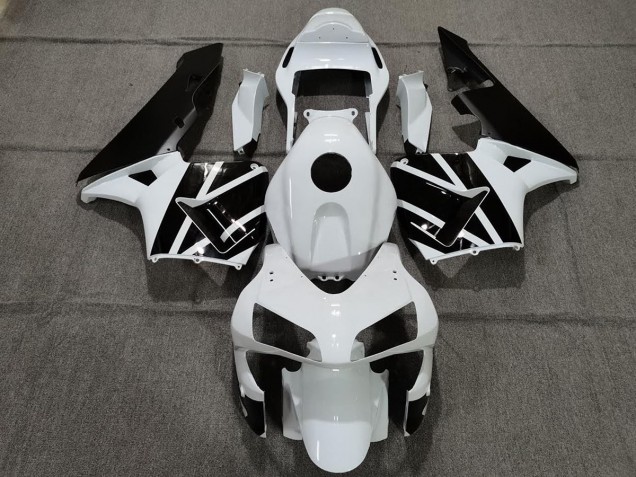 Blanc Nacré & Noir 2003-2004 Honda CBR600RR Carénage Moto Blanc Nacré & Noir 2003-2004 Honda CBR600RR Carénage Moto