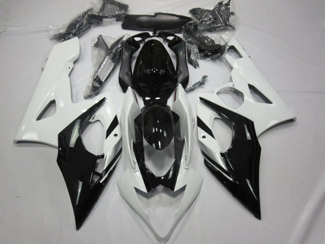 Blanc Noir & Argent 2005-2006 Suzuki GSXR 1000 Carénage Moto Blanc Noir & Argent 2005-2006 Suzuki GSXR 1000 Carénage Moto