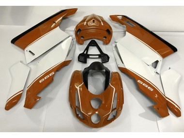 Blanc Orange & Noir 2003-2004 Ducati 749 999 Carénage Moto