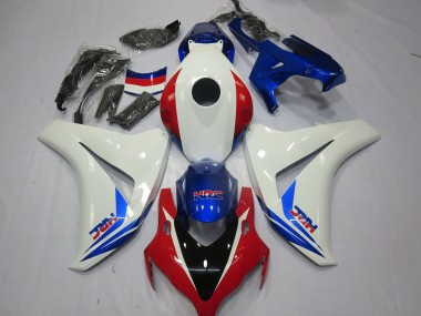 Blanc Rouge & Bleu 2008-2011 Honda CBR1000RR Carénage Moto