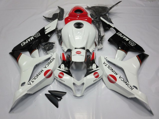 Blanc & Rouge Konica Minolta 2007-2008 Honda CBR600RR Carénage Moto Blanc & Rouge Konica Minolta 2007-2008 Honda CBR600RR Carénage Moto