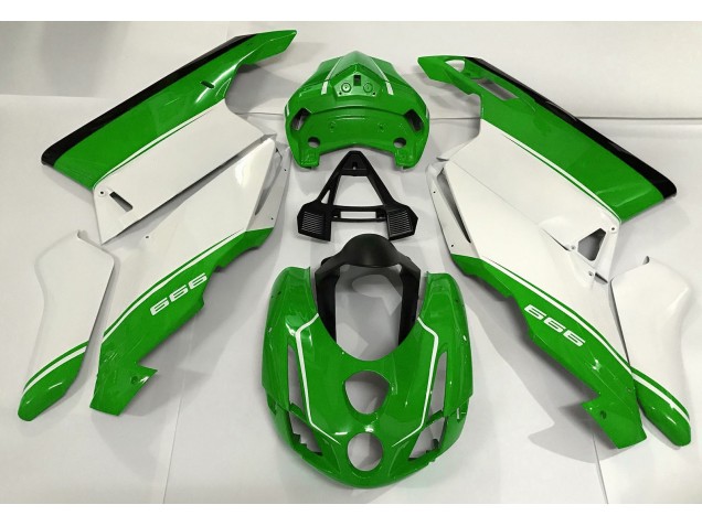 Blanc Vert & Noir 2003-2004 Ducati 749 999 Carénage Moto Blanc Vert & Noir 2003-2004 Ducati 749 999 Carénage Moto
