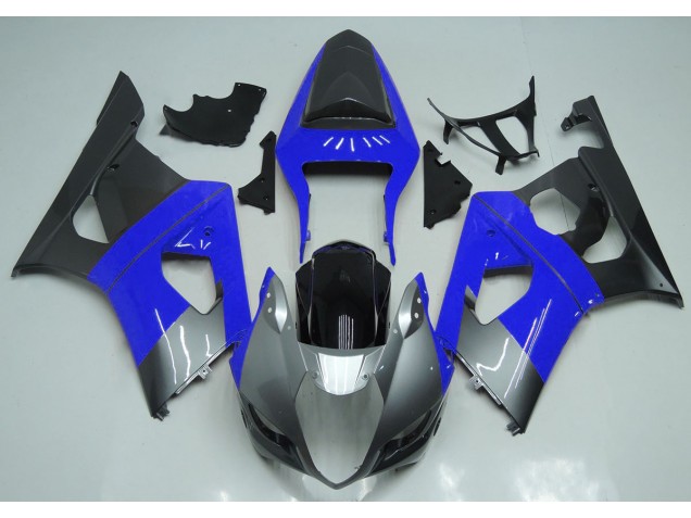 Bleu Argent & Noir 2003-2004 Suzuki GSXR 1000 Carénage Moto Bleu Argent & Noir 2003-2004 Suzuki GSXR 1000 Carénage Moto