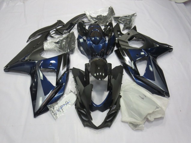 Bleu Argent & Noir 2009-2016 Suzuki GSXR 1000 Carénage Moto Bleu Argent & Noir 2009-2016 Suzuki GSXR 1000 Carénage Moto