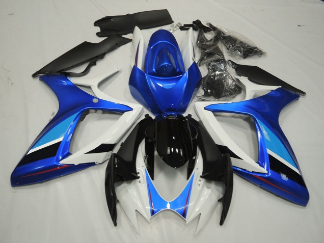Bleu & Blanc 2006-2007 Suzuki GSXR 600-750 Carénage Moto Bleu & Blanc 2006-2007 Suzuki GSXR 600-750 Carénage Moto