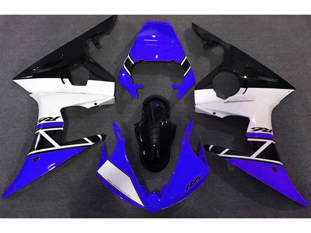 Bleu Blanc & Noir 2003-2004 Yamaha R6 Carénage Moto Bleu Blanc & Noir 2003-2004 Yamaha R6 Carénage Moto