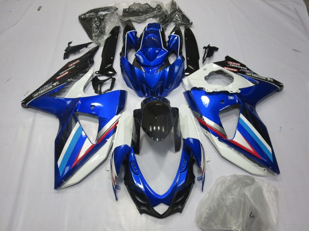 Bleu Blanc & Rouge 2008-2010 Suzuki GSXR 600-750 Carénage Moto Bleu Blanc & Rouge 2008-2010 Suzuki GSXR 600-750 Carénage Moto