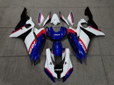 Bleu Blanc & Rouge 2017-2021 Yamaha R6 Carénage Moto