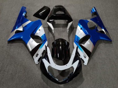 Bleu Brillant & Argent OEM 2000-2002 Suzuki GSXR 1000 Carénage Moto
