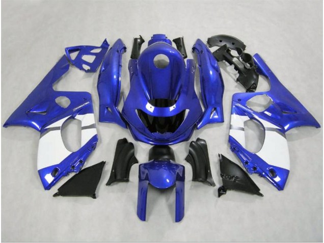 Bleu Brillant & Blanc 1998-2007 Yamaha YZF600 Carénage Moto Bleu Brillant & Blanc 1998-2007 Yamaha YZF600 Carénage Moto