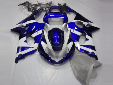 Bleu Brillant & Blanc 2000-2002 Suzuki GSXR 1000 Carénage Moto