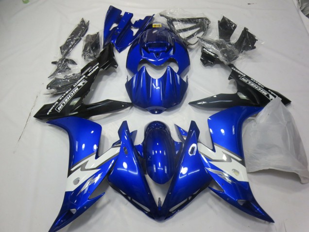 Bleu Brillant Blanc 2004-2006 Yamaha R1 Carénage Moto Bleu Brillant Blanc 2004-2006 Yamaha R1 Carénage Moto