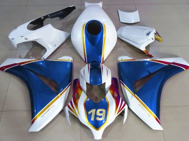Bleu Brillant & Blanc 2008-2011 Honda CBR1000RR Carénage Moto