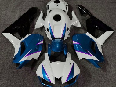 Bleu Brillant Blanc & Violet 2013-2023 Honda CBR600RR Carénage Moto