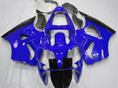 Bleu Brillant & Noir 2000-2002 Kawasaki ZX6R Carénage Moto