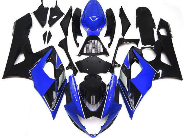 Bleu Brillant & Noir 2005-2006 Suzuki GSXR 1000 Carénage Moto Bleu Brillant & Noir 2005-2006 Suzuki GSXR 1000 Carénage Moto