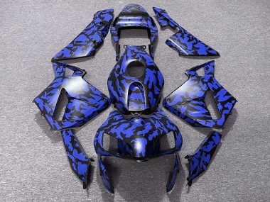 Bleu Camouflage 2003-2004 Honda CBR600RR Carénage Moto