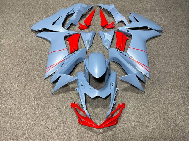 Bleu Ciel Mat & Rouge 2011-2024 Suzuki GSXR 600-750 Carénage Moto Bleu Ciel Mat & Rouge 2011-2024 Suzuki GSXR 600-750 Carénage Moto