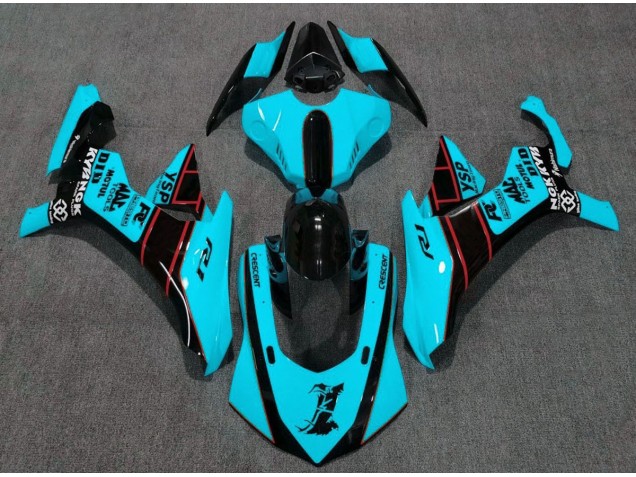 Bleu Clair 2015-2019 Yamaha R1 Carénage Moto Bleu Clair 2015-2019 Yamaha R1 Carénage Moto